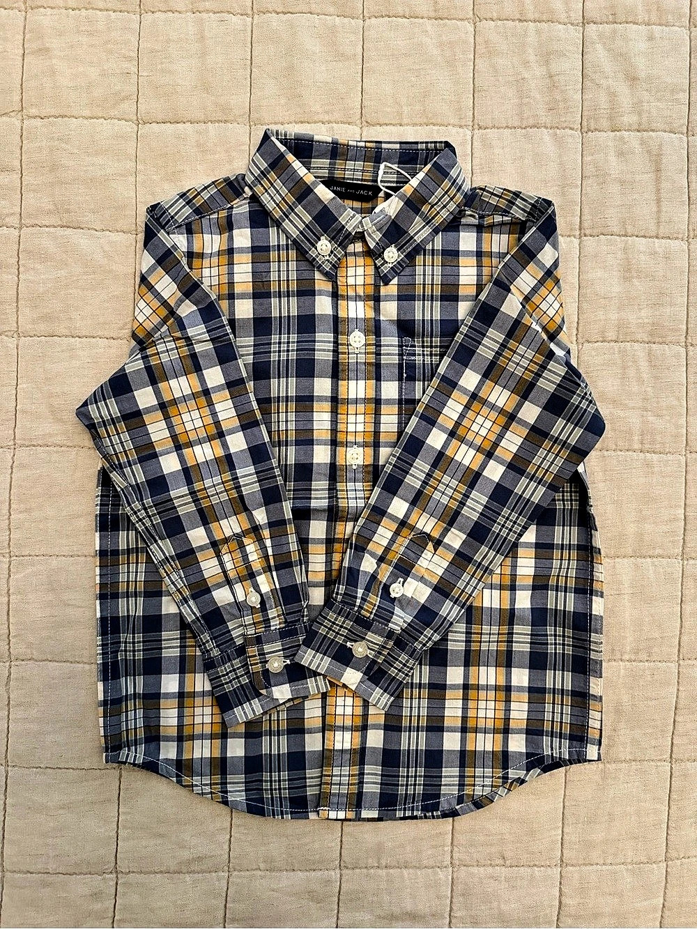 Janie and Jack Boys Plaid Button Down Shirt 2T NWT